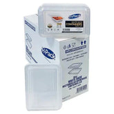 38oz White Base Rectangular Microwave Container + Lid  Adomoo